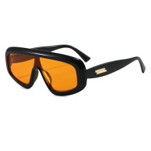(Black Orange)Stylish Polycarbonate Sunglasses With Fullframe Design For Travel And Events