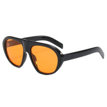 (Black Orange)Óculos de sol elegantes oversized para esportes ao ar livre e moda urbana de rua