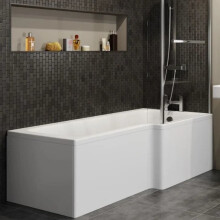 1700mm Front Side Bath Panel 3mm Acrylic For Bathroom L Shape Baths Modern White Gloss