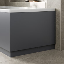 700mm End Bath Panel 18mm MDF for Bathroom Baths Modern Grey Gloss