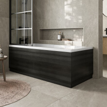 1800mm Front Side Bath Panel & 800mm End Panels 16mm MFC for Bathroom Baths Modern Charcoal Grey