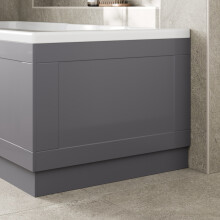 700mm End Bath Panel 15mm MDF for Bathroom Baths Plinth Easy to Cut Traditional Grey Gloss