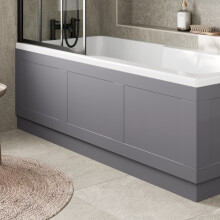 1700mm Front Side Bath Panel 15mm MDF for Bathroom Baths Traditional Grey Gloss