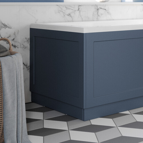 700mm End Bath Panel 18mm MDF for Bathroom Baths Plinth Easy to Cut Traditional Matt Blue