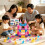 (56pcs)Brinquedo de construção Castle Jelly com silicone macio para interação pais 6