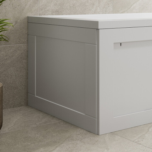 660mm End Storage Bath Panel 16mm MDF for Bathroom Straight Baths Modern White Gloss