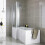 1700mm Front Side Bath Panel & 680mm End Panels 18mm MDF for L Shaped Baths Modern White Gloss 1