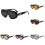 (Gray)Óculos de sol elegantes de policarbonato com design de armação completa para viagens e eventos 8