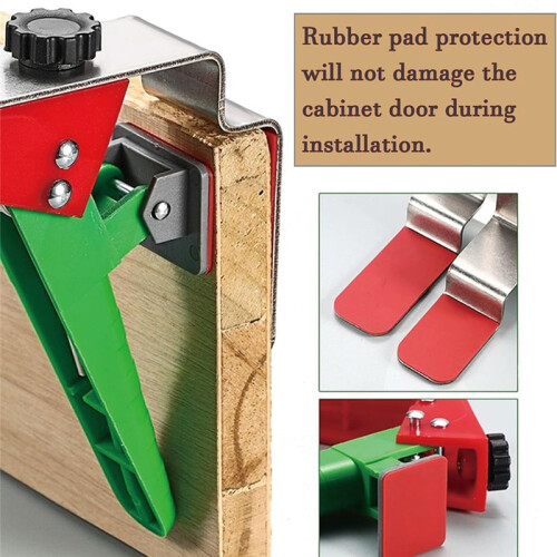 Drawer Front Mounting Clips 2 Pieces, Drawer Fixing Clips for Secure Drawer Front Assembly, Drawer Mounting Tool 1