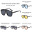 (Black Gray)Óculos de sol estilo clássico com Uv400 para passeios de ciclismo e moda de verão 8