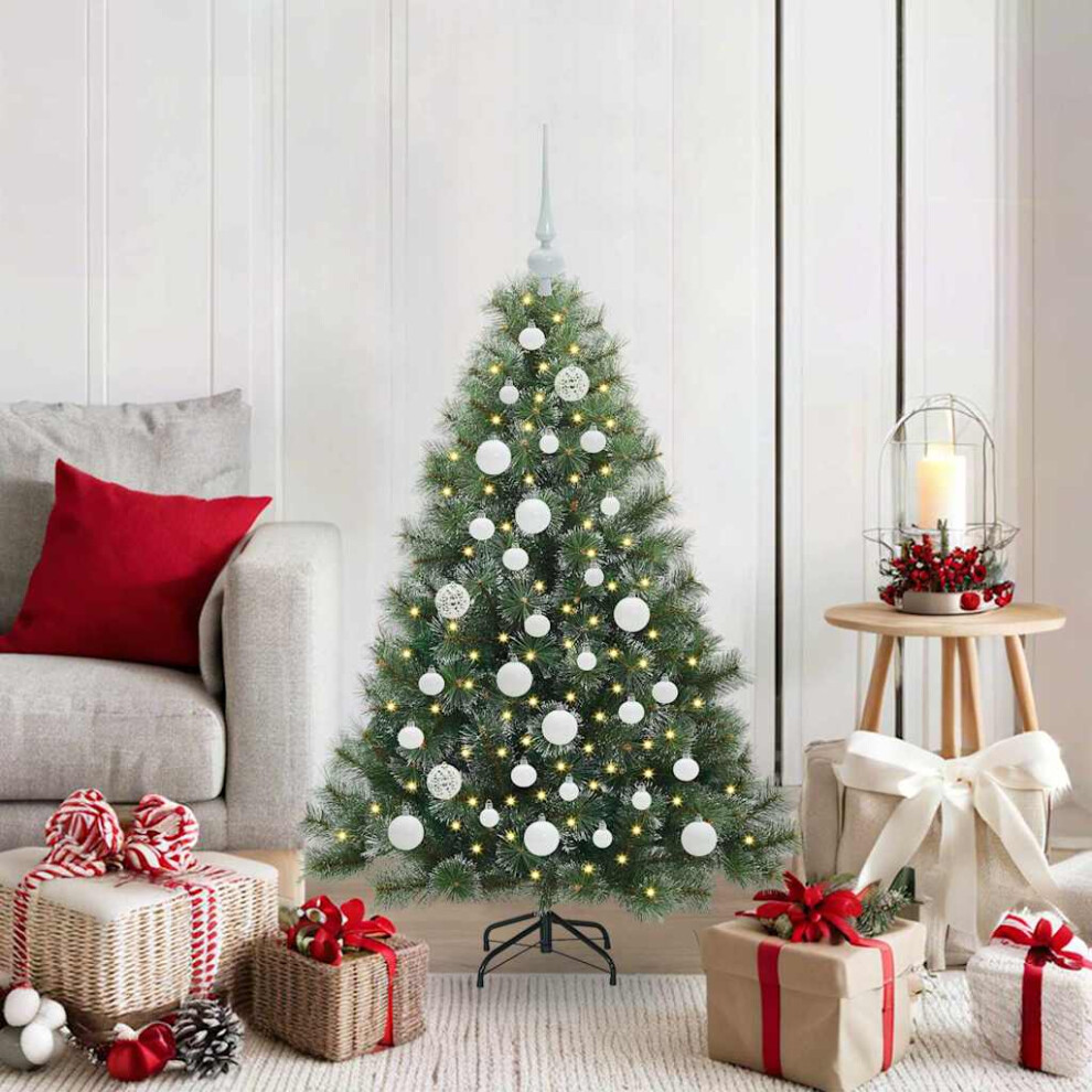 Vidaxl Artificial Christmas Tree With 150 Leds Green 120 Cm Pe And Pvc