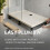 800 x 760mm White Bathroom Non Slip Shower Tray for Enclosures with Black Waste + Riser Kit Rectangular 3