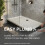 800 x 760mm White Bathroom Shower Tray for Enclosures with Black Waste + Riser Kit Rectangular 3