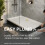 800 x 760mm White Bathroom Shower Tray for Enclosures with Brass Waste + Riser Kit Rectangular 3