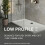 800 x 700mm White Bathroom Shower Tray for Enclosures with Black Waste Stone Resin Rectangular 3