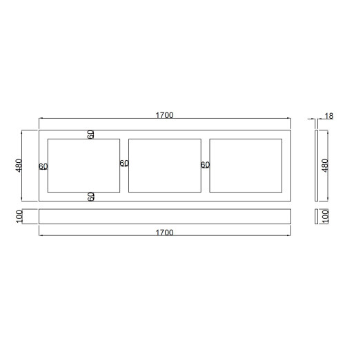 1700mm Front Side Bath Panel 18mm MDF for Bathroom Baths Traditional Matt Blue 2