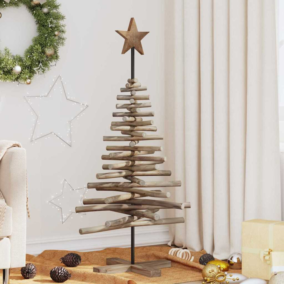 VIDAXL Christmas Tree - Solid Teak Wood - Brown - 120 cm - Image 2