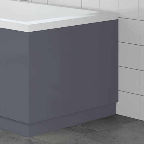 700mm End Bath Panel 18mm MDF for Bathroom Baths Modern Grey Gloss 1