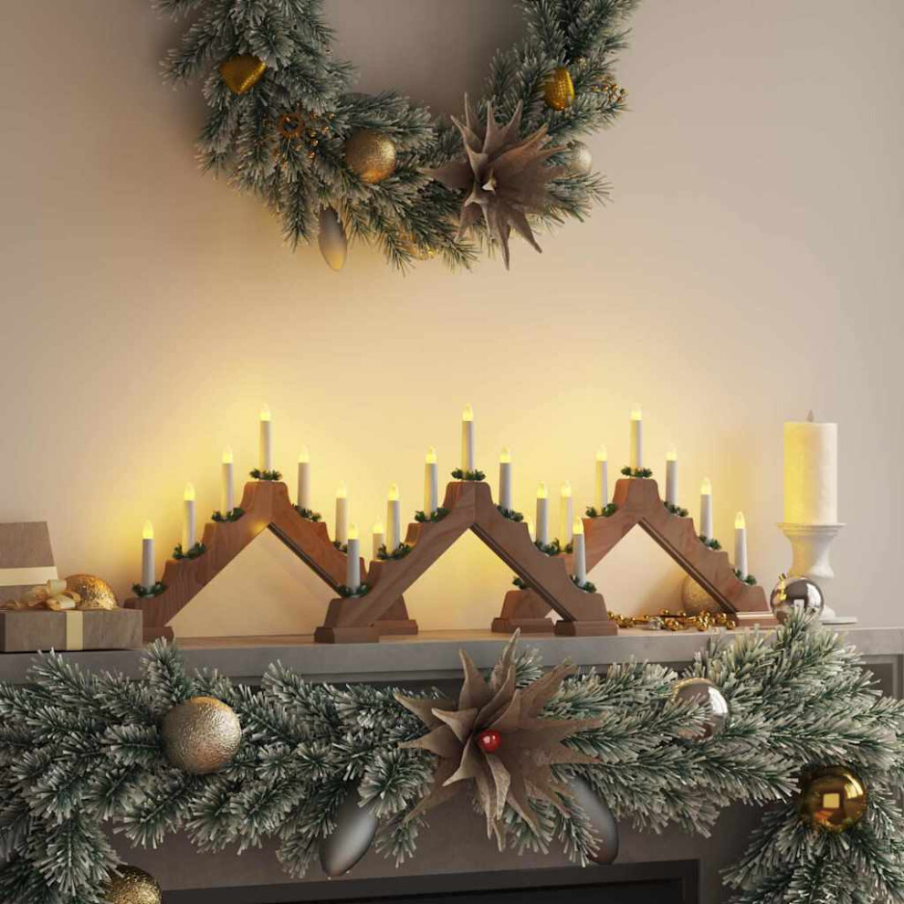 Vidaxl Christmas Candle Bridge 3 Pcs 7 Leds Warm White
