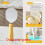 (Yellow Standing)White And Yellow Rice Spoon With Stand Easy Clean Surface For Kitchen Use 1