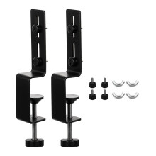 2 Pcs Metal Desk Clamps, Pegboard Desk Clamp, Pegboard Mounting Brackets Desktop Fixing Brackets,Pegboards Mounting