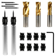 Spot Weld Drill Bit Set 18PCS, Double Sided Spot Cutter Kit with HSS Blades for Power Drill Applications.