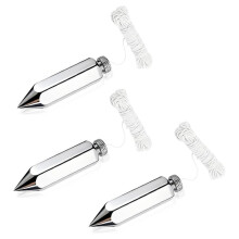 3Pcs Hexagon Plumb Bob with String,8oz,Precision Leveling Tool for Builders Carpenters Projects Wire Kit,790-8