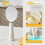 (White Standing)White And Yellow Rice Spoon With Stand Easy Clean Surface For Kitchen Use 6