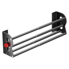 No-Drill Two-Tier Magnetic Shoe Rack Gray 40-73cm Telescopic, Wall/Door Mount Space-Saving for Entrance & Bathroom