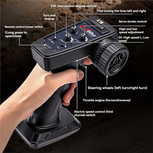 2.4G 3212 3CH Remote Control Transmitter with Receiver Brushless for RC Car Boat 2