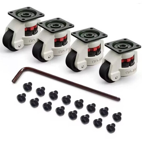 4pack Castors Wheels Gd-40f Small Workbench Leveling Castor Adjustment Support Universal Wheels for Snapmaker U1