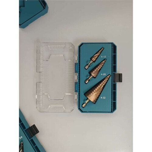3PCS Step Drill Bit for Metal,4-10"-4/32" Step Drill Bit Set,Cobalt-Containing Step Drill Bit,High Hardness Step Reamer 1