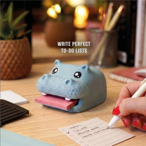 Note Holder,Sticky Holder and Dispenser with Stencil Set,Hippo-Campus Desk Organizer B 1