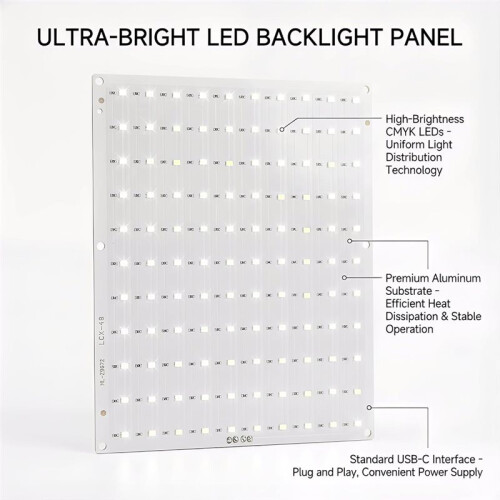 10 Pcs Lithophane Led Backlight Board Kit for Camping, Festive Decorations, Nightlights, Wall Art