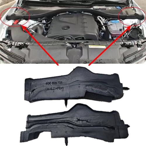 Hood Foam Engine Compartment Foam Vane Sponge Buffer Block for  A6 C7 2012-2018 4G0823721 4G0823722 1