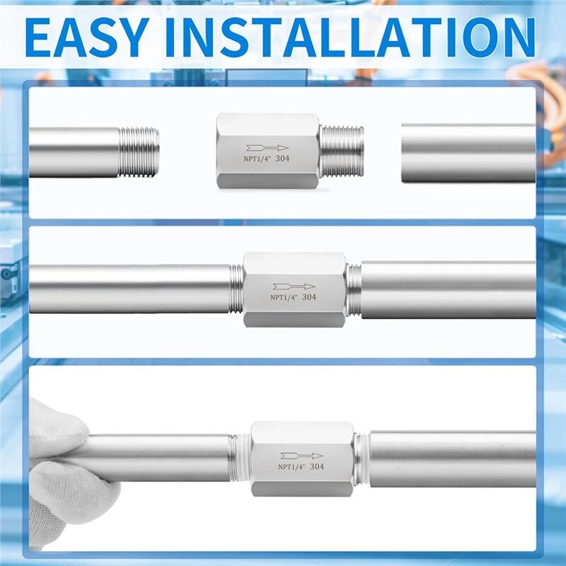 304 Stainless Steel in- Siamese Check Valve 1/4