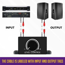 2 Pezzi Amplificatore di Controllo del Livello RCA Universale per Auto, Manopola RCA per Bassi Audio, per Altoparlanti Auto, Moto e Home Theater