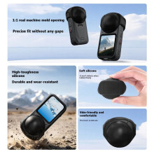 Silicone Lens Cover for X6 Protector Cap Accessories Insta 360 X6 Camera Anti-Dust Anti-Scratch Lens