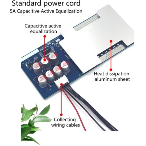 4S 12V LiFePO4 (Lithium Iron Phosphate) Battery Protection Board Capacitive Active Balancing Protective Board 5A Current 2