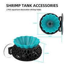 2 Pack Round Shrimp Cave, Plant Mountable Aquarium Hide Sturdy PLA Shrimp Cave for Moss & Fern Aquascapes