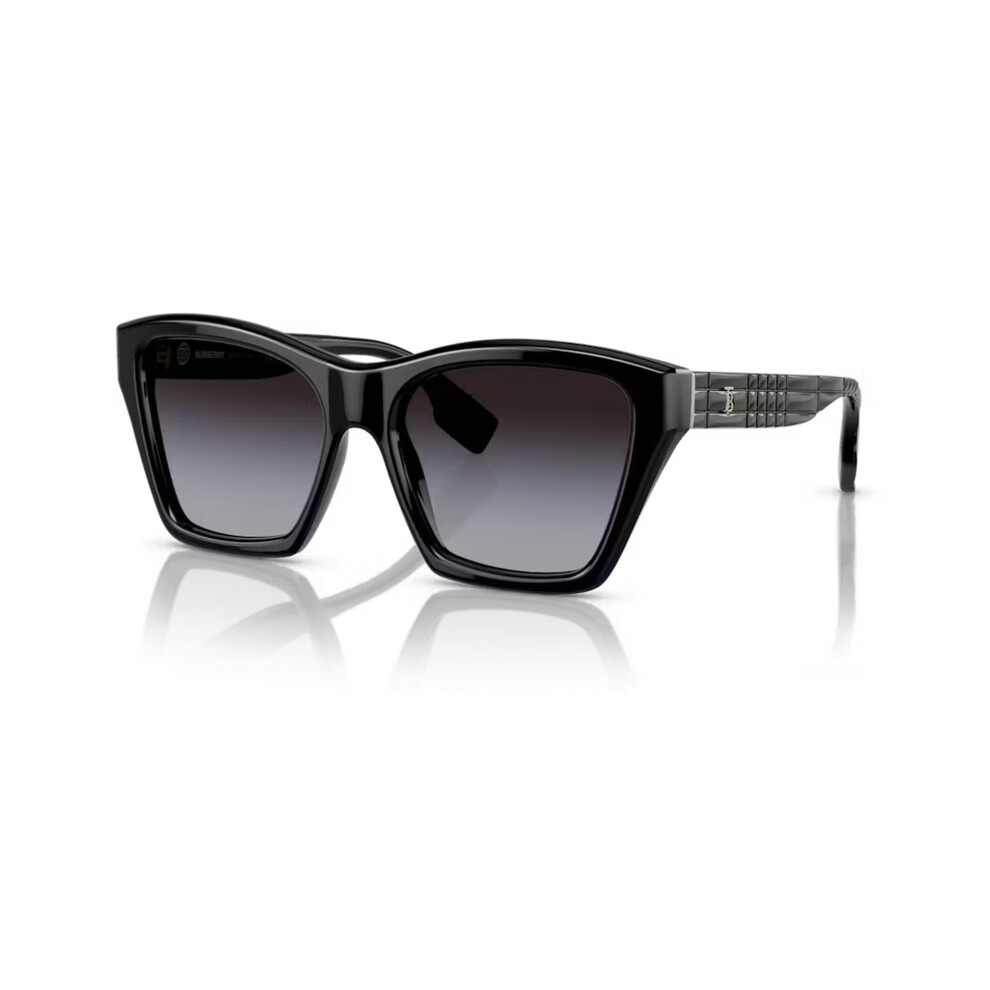 Burberry Black/Grey Be4391 Arden 30018G Woman Sunglasses Acetate Squared Normal Shaded - Image 3