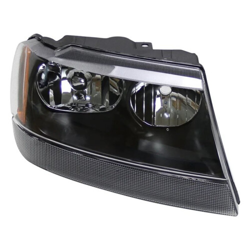 1Pair Front Bumper Headlight Lamp Semi-Assembly for  Grand Cherokee 1999-2004 Front HeadLamp Lighting
