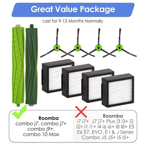 För  för  Combo J7/ Combo J7+/ Comboj9+/ Combo 10 Max Robotdammsugare, Reservdelar 1