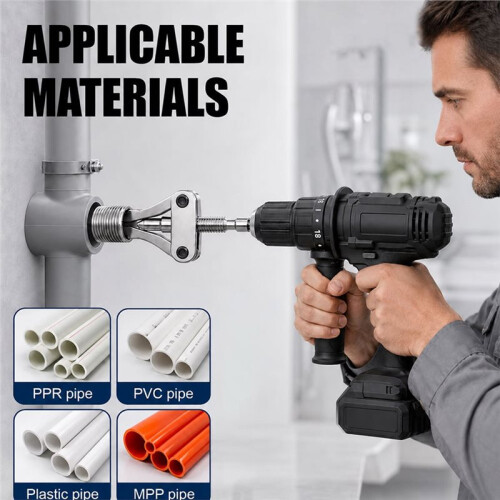 Pipe Extractor Tool Broken Thread Puller Hex Shank Power Drill for PPR PVC Plastic DN20/25/32 1/2″ 3/4″ 1″ 1