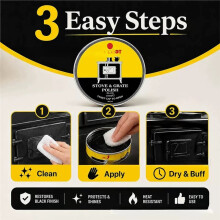 Black Stove & Grate Polish Black-Scale Cleaning Spray, Effective Stain Remover for Burnt, Removing Grease, Grime, Pots