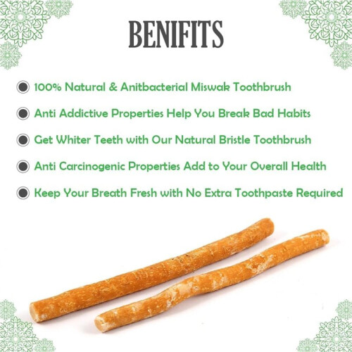 10 Bâtonnets de Miswak Bio pour une Hygiène Buccale Naturelle 2