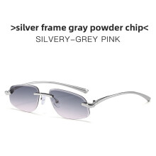 (Silver Green Pink)Modern Minimalist Unisex Metal Sun Glasses With Uv400 For Outdoor Activities Parties And