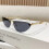 (Brown)Cat Eye Eyewear With Artificial Pearl Decoration And Metal Frame Casual For 4