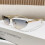 (Brown)Cat Eye Eyewear With Artificial Pearl Decoration And Metal Frame Casual For 5