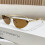(Brown)Cat Eye Eyewear With Artificial Pearl Decoration And Metal Frame Casual For 10